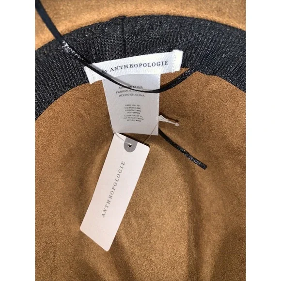 Women's Brown Faux Suede Fedora Rancher Cowboy Hat from Anthropologie NWT - Picture 6 of 6
